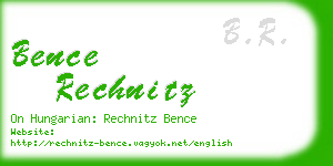 bence rechnitz business card